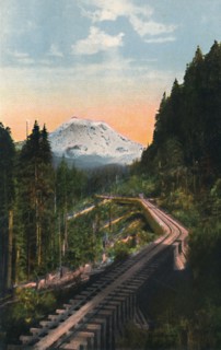 'Mount Rainier from the C. M. & P. S. R. R.', c1916. Artist: Asahel Curtis.