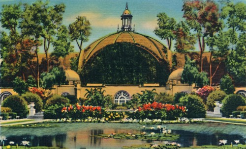 'Botanical Building and Lagoon. San Diego, California', c1941. Artist: Unknown.