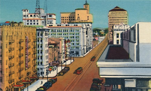 'Broadway. San Diego, California', c1941. Artist: Unknown.