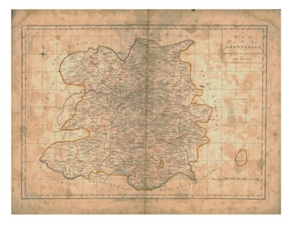 A Map of Shropshire, c1788. Artists: John Haywood, Edward Sudlow.