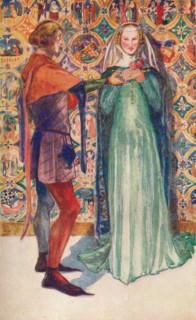 'A Man and Woman of The Time of Edward II', 1907. Artist: Dion Clayton Calthrop.