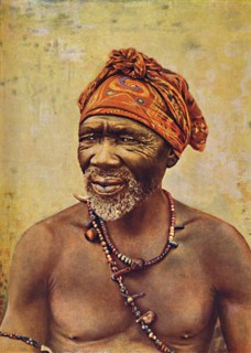 A South African medicine man, 1912. Creator: GW Wilson and Company.