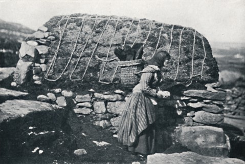 A Shetland knitter, 1912. Creator: GW Wilson and Company.
