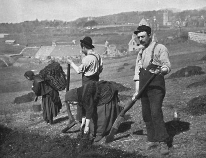 Planting potatoes in Skye, Scotland, 1912. Creator: GW Wilson and Company.