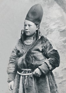 A young Laplander in winter costume, 1912. Artist: Oscar Olsson.