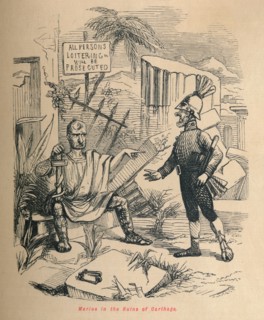 'Marius in the Ruins of Carthage', 1852. Artist: John Leech.
