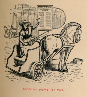 'Cardriver plying for Hire', 1852. Artist: John Leech.