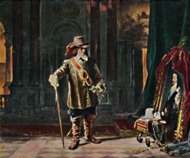 Oliver Cromwell 1599-1658. - Gemälde von Schrader', 1934