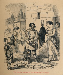 'The Romans clothed by the inhabitants of Capua', 1852. Artist: John Leech.