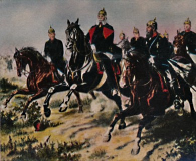 Kaiser Wilhelm I. 1797-1888 und leine Paladine. - Gemälde von Camphausen', 1934