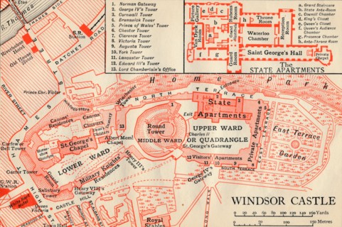 'Windsor Castle', c20th Century. Artist: John Bartholomew.