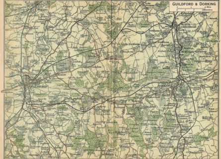 'Guildford & Dorking', c20th Century. Artist: John Bartholomew.