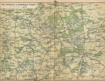 'The Dukeries & Sherwood Forest', c20th Century. Artist: John Bartholomew.