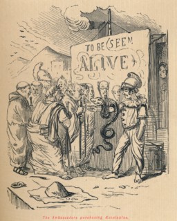 'The Ambassadors purchasing Aesculaplus', 1852. Artist: John Leech.