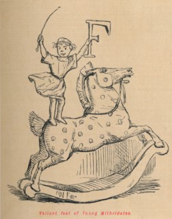 'Valiant feat of Young Mithridates', 1852. Artist: John Leech.