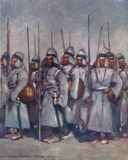 'Quilted Soldiers of Kishengarh', 1903. Artist: Mortimer L Menpes.