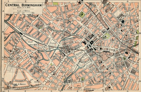 'Central Birmingham', c20th Century. Artist: John Bartholomew.