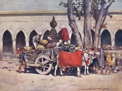 'Scene outside the Railway Station during the Delhi Durbar', 1903. Artist: Mortimer L Menpes.