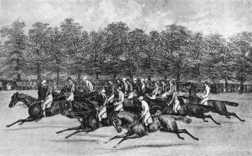 'The Start for the St. Leger, 1851', 1911. Artist: Unknown.
