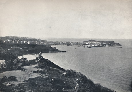 'St. Ives - The Town and The Island, 1895. Artist: Unknown.