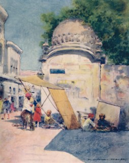 'At a Street Corner, Amritsar', 1905. Artist: Mortimer Luddington Menpes.