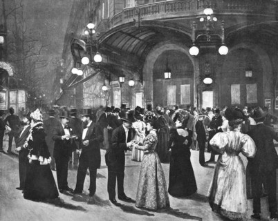 'Le Theatre Du Vaudeville - Pendant L'Entr'acte', 1900. Artist: Unknown.