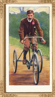 'A Notable Tricyclist - F. T. Bidlake', 1939. Artist: Unknown.
