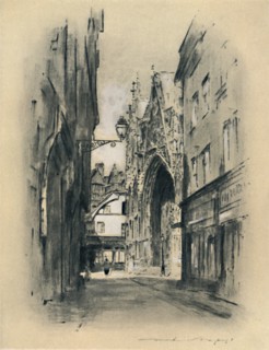 'Cathedral at Lillebonne', 1903. Artist: Mortimer L Menpes.