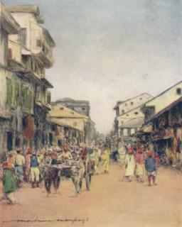 'In the Streets of Delhi', 1905. Artist: Mortimer Luddington Menpes.