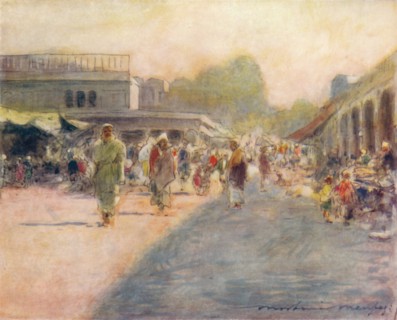 'A Street in Peshawur, 1905. Artist: Mortimer Luddington Menpes.
