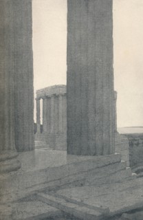 'The Temple of Athene Nike at Athens', 1913. Artist: Jules Guerin.