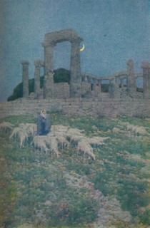 'The Temple of Poseidon and Athene or Aegina', 1913. Artist: Jules Guerin.