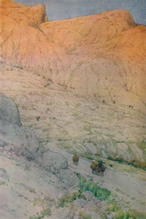 'The Site of Ancient Delphi', 1913. Artist: Jules Guerin.