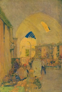 'The Grand Bazaar in Constantinople', 1913. Artist: Jules Guerin.
