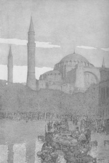 'The Mosque of Santa Sophia', 1913. Artist: Jules Guerin.