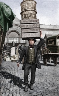 A Covent Garden market porter, London, c1922.  Artist: Unknown.
