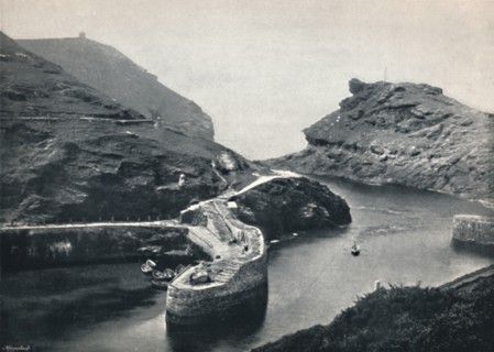 'Boscastle - View of the Harbour', 1895. Artist: Unknown.