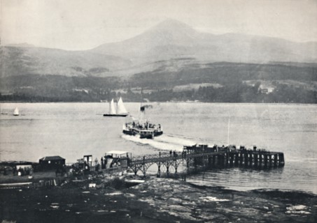 'Arran - Brodick Pier and Goatfell', 1895. Artist: Unknown.