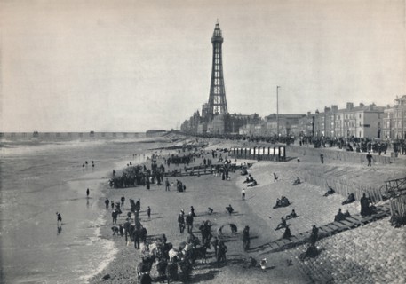 'Blackpool - View of the Front, Showing the Tower', 1895. Artist: Unknown.