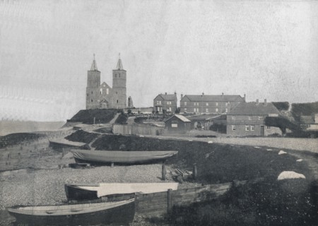 'Reculver - The Village and the Reculver Towers', 1895. Artist: Unknown.