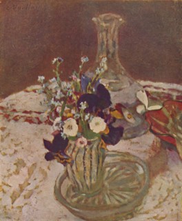 'Bouquet of Pansies, Forget-me-nots, and Daisies (About 1900)', c1900, (1946). Artist: Edouard Vuillard.