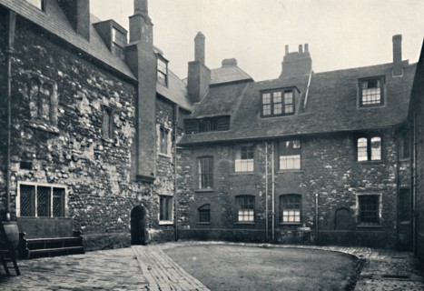 'Charterhouse. Interior of Wash-House Court', 1925. Artist: Unknown.