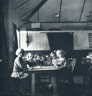 'Lessons for London children in the village hall', 1941. Artist: Cecil Beaton.