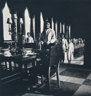 'Wren wine stewards in the Banqueting Hall of the Great Wren', 1941. Artist: Cecil Beaton.