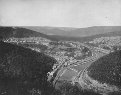 'The Great Loop at Mauch Chunk', 19th century. Artist: Unknown.