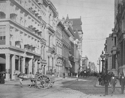 'Chestnut Street, Philadelphia', 19th century. Artist: Unknown.
