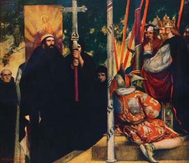 'The Reception of Saint Augustine by Ethelbert', 1912. Artist: Unknown.