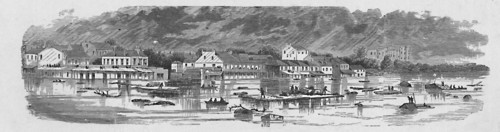 'Scene at Baton Rouge during the Floods of 1874', 1883. Artist: Unknown.
