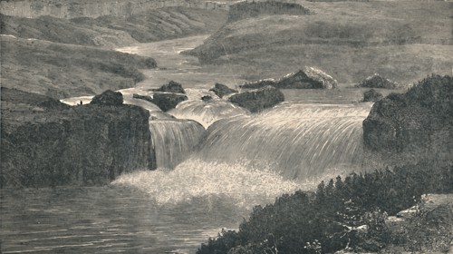 'Great Falls of the Yellowstone River', 1873, (1883). Artist: Unknown.