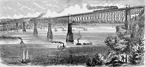 'Proposed Bridge across the Hudson at Poughkeepsie', 1883. Artist: Unknown.